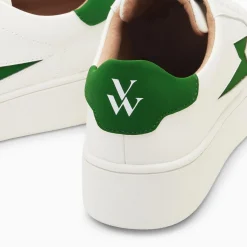 Vanessa Wu Baskets Eclair Angie Blanc Et Vert A Lacets Best