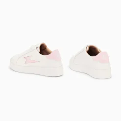 Vanessa Wu Baskets Eclair Angie Blanc Et Rose A Lacets Outlet