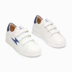 Vanessa Wu Baskets Eclair Camelia Blanc Et Marine A Scratchs Best