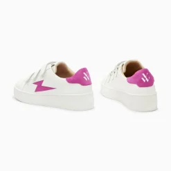 Vanessa Wu Baskets Eclair Camelia Blanc Et Magenta A Scratchs Clearance
