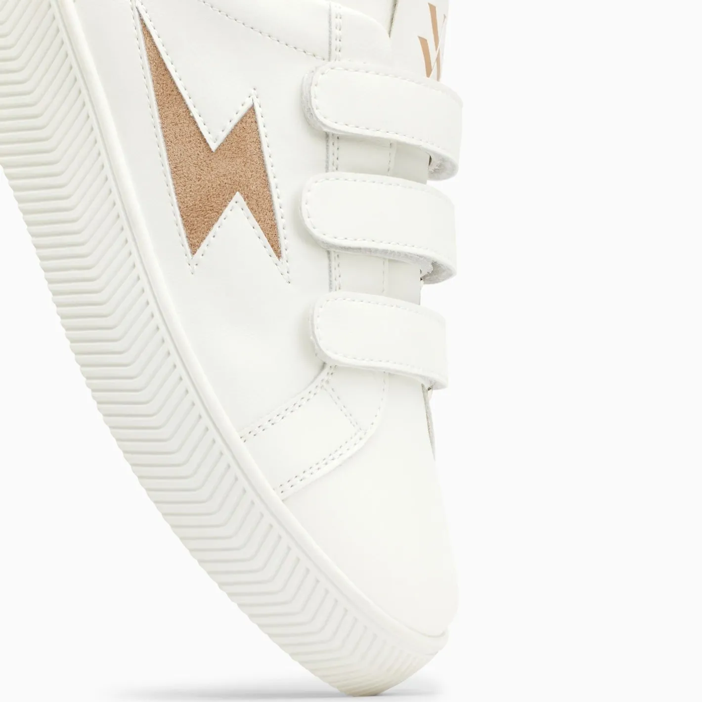 Vanessa Wu Baskets Eclair Camelia Blanc Et Beige A Scratchs Online