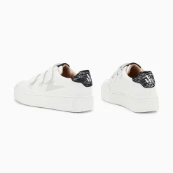 Vanessa Wu Baskets Eclair Damia Blanc Et Noir Imprime Zebre A Scratchs