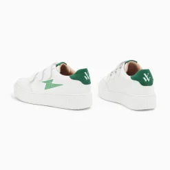 Vanessa Wu Baskets Eclair Damia Blanc Et Vert A Scratchs Outlet