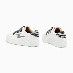 Vanessa Wu Baskets Eclair Darine Blanc Et Zebre A Scratchs Anthracite Online