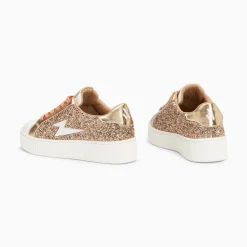 Vanessa Wu Baskets Eclair Elise Rose Gold Paillete A Lacets Clearance