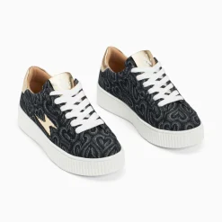 Vanessa Wu Baskets Eclair Enola Noir Coeur A Lacets Sale