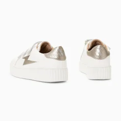 Vanessa Wu Baskets Eclair Eva Blanc Et Taupe Serpent A Scratchs Best