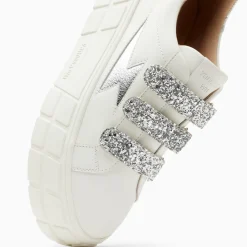 Vanessa Wu Baskets Eclair Eve Blanc Et Argent A Plateforme Discount