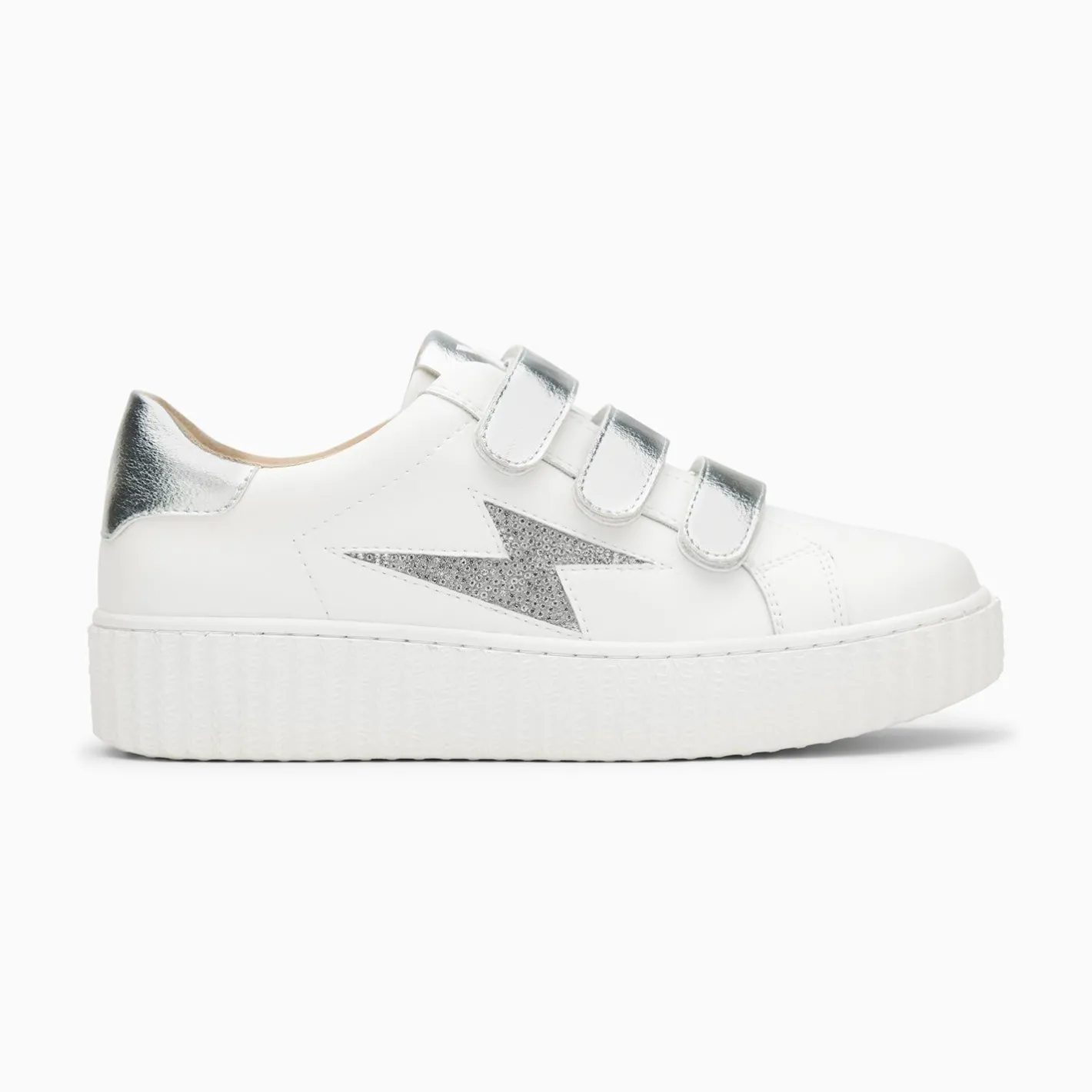 Vanessa Wu Baskets Eclair Kandia Blanc Et Argent A Scratchs Online