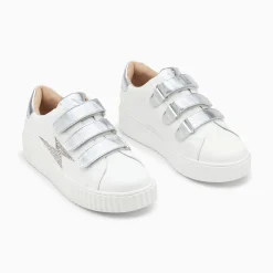 Vanessa Wu Baskets Eclair Kandia Blanc Et Argent A Scratchs Online