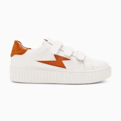Vanessa Wu Baskets Eclair Kim Blanc Et Orange A Scratchs Online