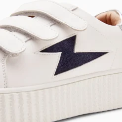 Vanessa Wu Baskets Eclair Kim Blanc Et Bleu Marine A Scratchs