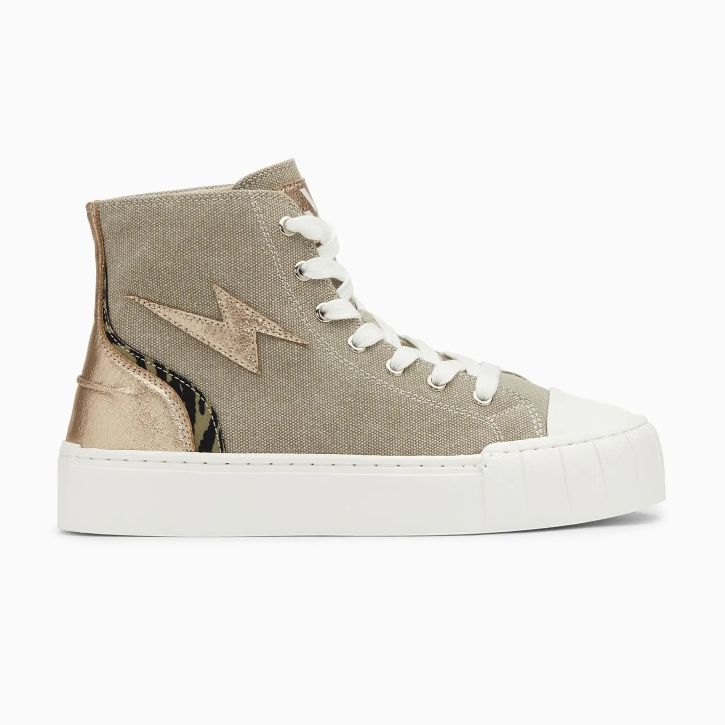 Vanessa Wu Baskets Eclair Laure Montantes Kaki Et Champagne Best