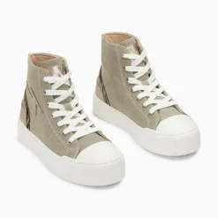 Vanessa Wu Baskets Eclair Laure Montantes Kaki Et Champagne Best