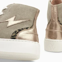 Vanessa Wu Baskets Eclair Laure Montantes Kaki Et Champagne Best