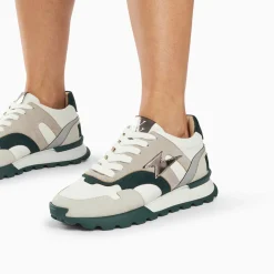 Vanessa Wu Baskets Eclair Liena Vert Et Anthracite A Semelle Running New