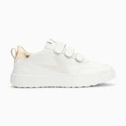 Vanessa Wu Baskets Eclair Lison Blanc Et Or A Scratchs Online
