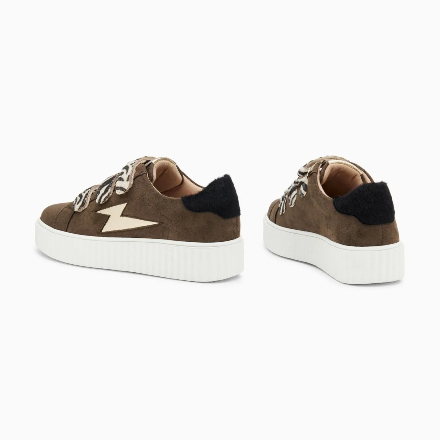 Vanessa Wu Baskets Eclair Maelle Kaki Et Or A Scratchs Hot