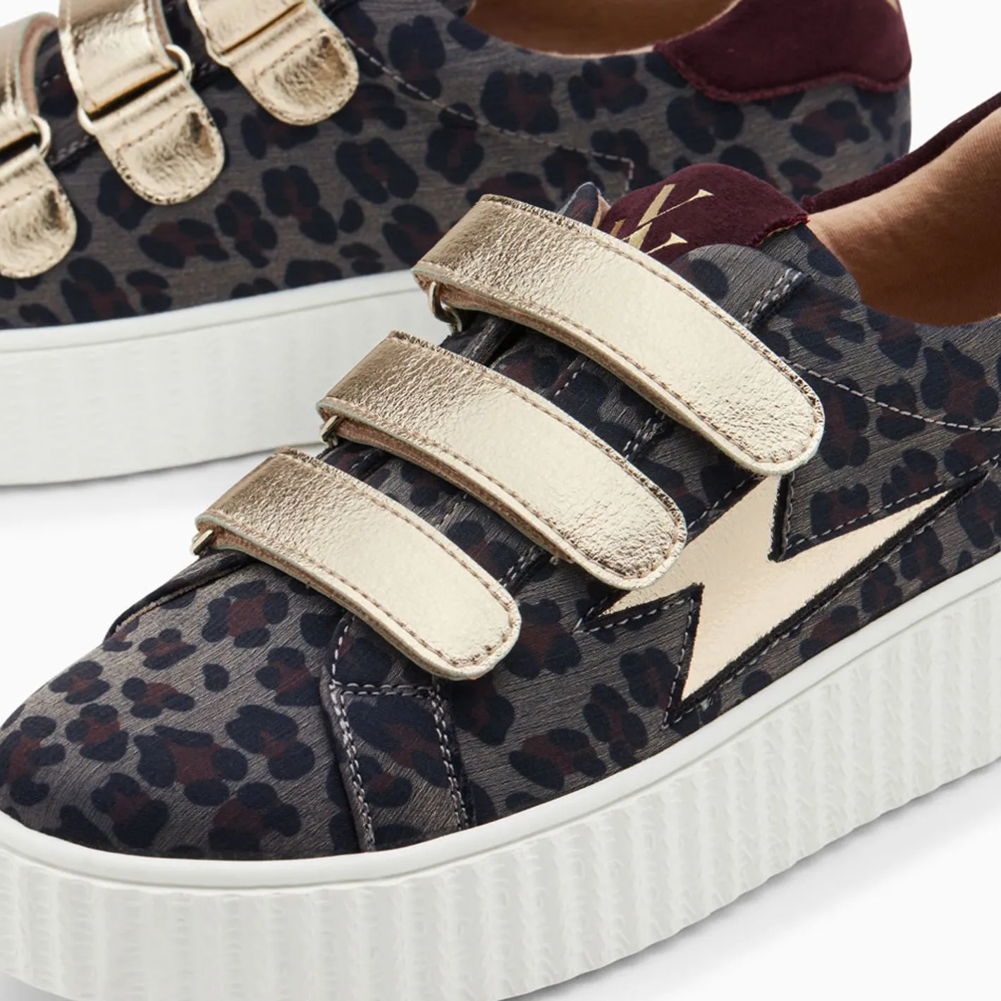Vanessa Wu Baskets Eclair Maelle Leopard Et Or A Scratchs Sale