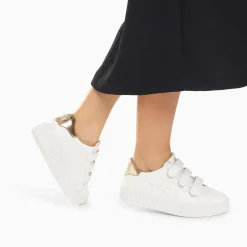 Vanessa Wu Baskets Eclair Maria Blanc Et Or A Scratchs Discount