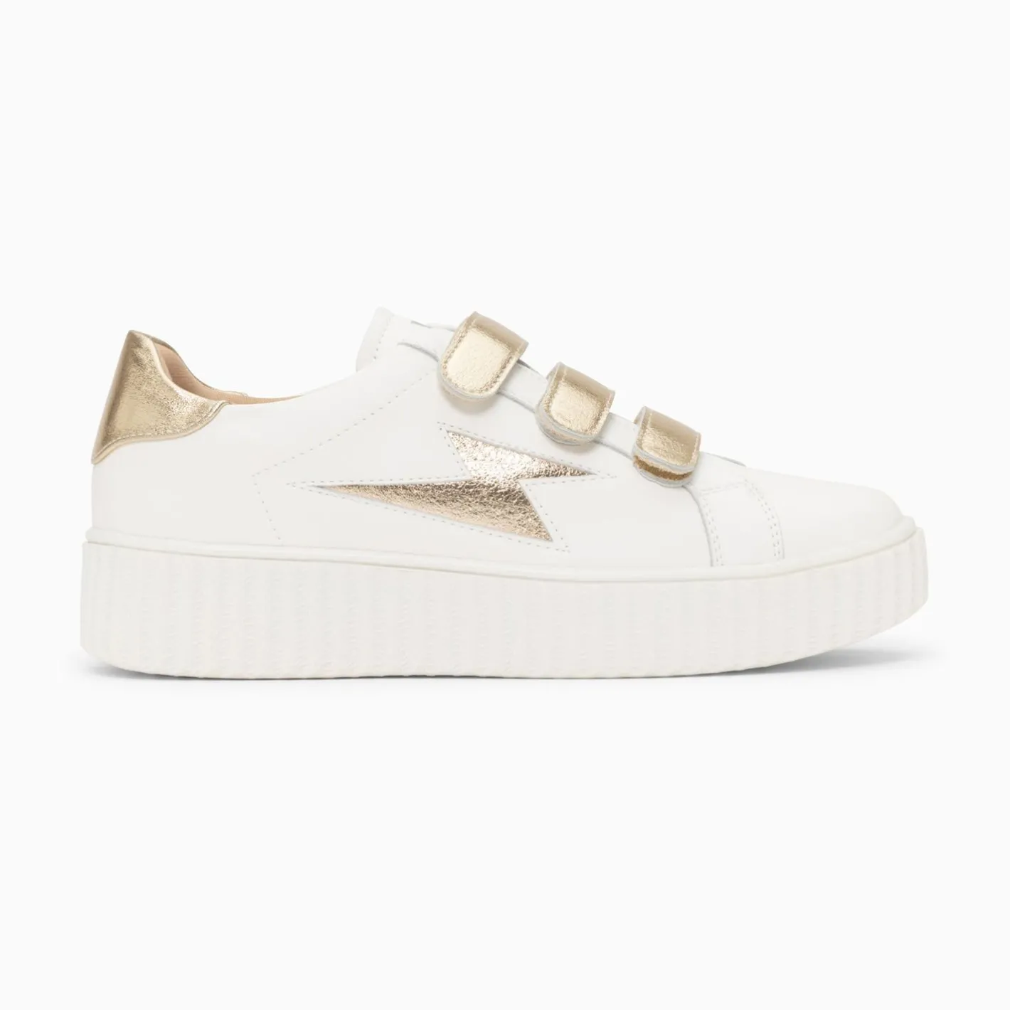 Vanessa Wu Baskets Eclair Marilou Blanc Et Or A Scratchs Clearance