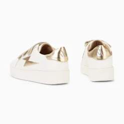 Vanessa Wu Baskets Eclair Marilou Blanc Et Or A Scratchs Clearance