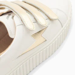 Vanessa Wu Baskets Eclair Marilou Blanc Et Or A Scratchs Clearance