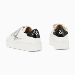 Vanessa Wu Baskets Eclair Marilou Blanc Et Argent A Scratchs Clearance