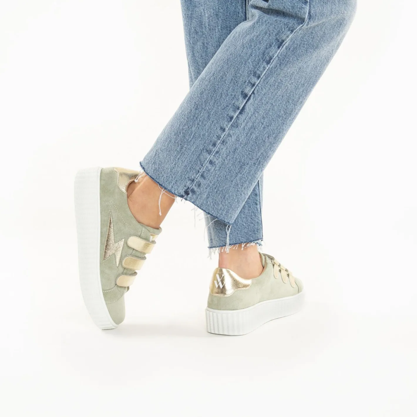 Vanessa Wu Baskets Eclair Marilou Vert Pale A Scratchs Champagne Clearance