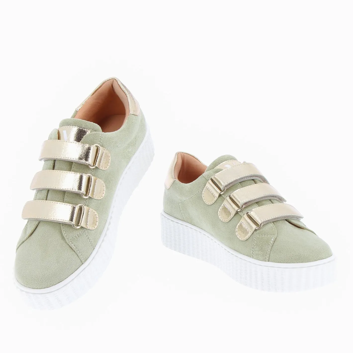 Vanessa Wu Baskets Eclair Marilou Vert Pale A Scratchs Champagne Clearance