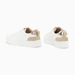 Vanessa Wu Baskets Eclair Miley Blanc Et Or A Lacets