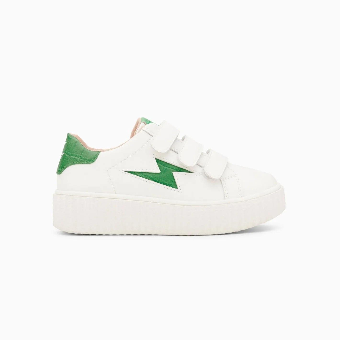 Vanessa Wu Baskets Eclair Mini Elsa Blanc Et Vert Menthe Croco A Scratchs Online