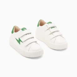 Vanessa Wu Baskets Eclair Mini Elsa Blanc Et Vert Menthe Croco A Scratchs Online