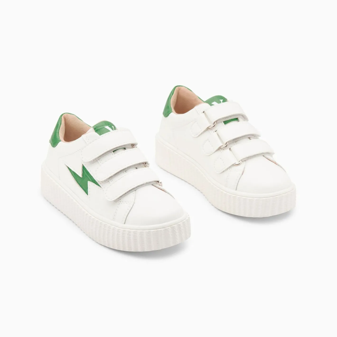 Vanessa Wu Baskets Eclair Mini Elsa Blanc Et Vert Menthe Croco A Scratchs Online