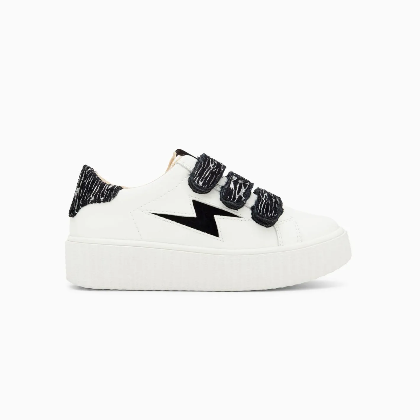 Vanessa Wu Baskets Eclair Mini Ingrid Blanc Et Noir Zebre A Scratchs Hot