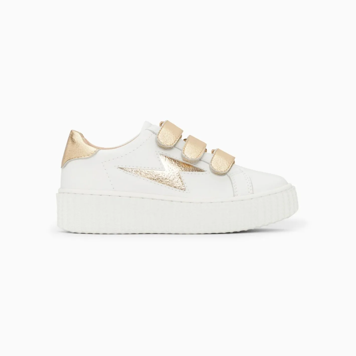 Vanessa Wu Baskets Eclair Mini Marilou Blanc Et Or A Scratchs Clearance