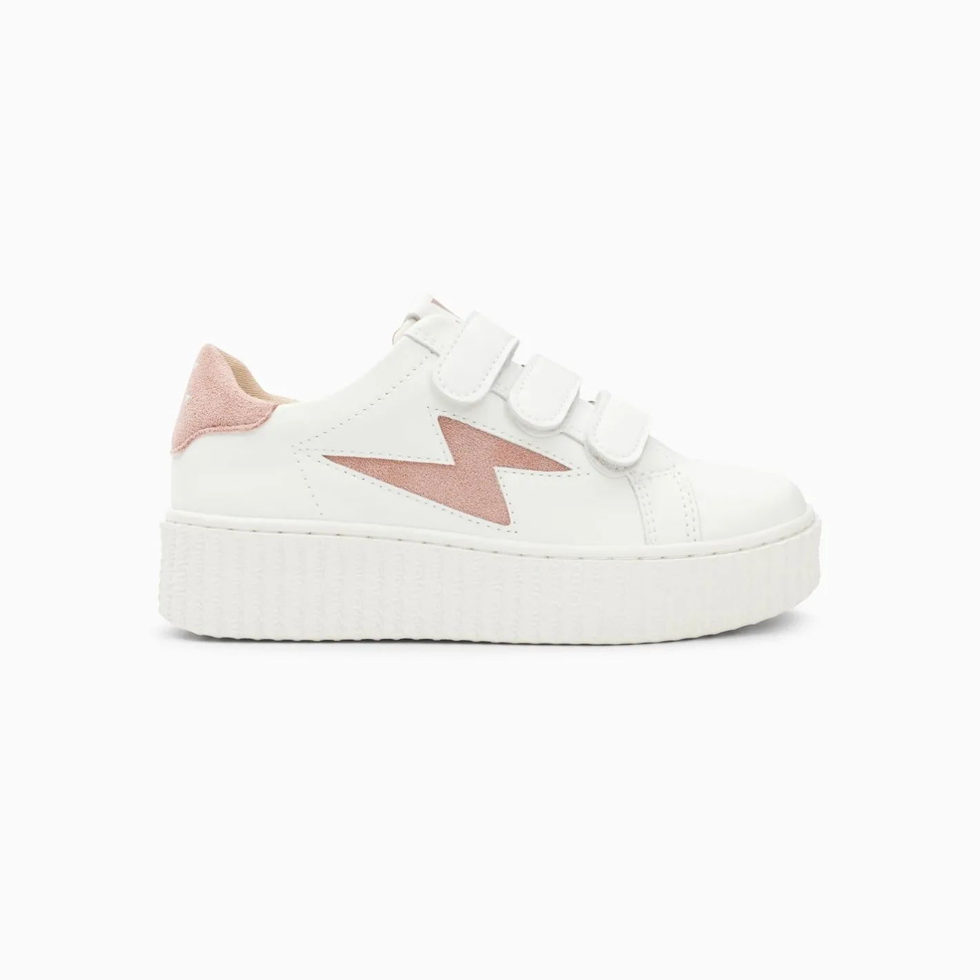 Vanessa Wu Baskets Eclair Mini Vicky Blanc Et Vieux Rose A Scratchs New