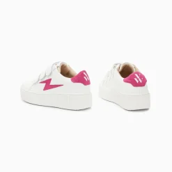 Vanessa Wu Baskets Eclair Mini Vicky Blanc Et Fuchsia A Scratchs Online