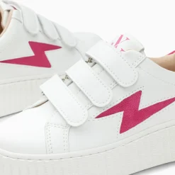 Vanessa Wu Baskets Eclair Mini Vicky Blanc Et Fuchsia A Scratchs Online