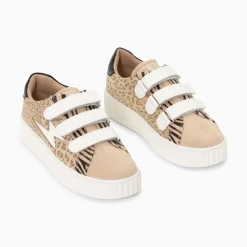 Vanessa Wu Baskets Eclair Scarlett Beiges A Imprime Leopard New
