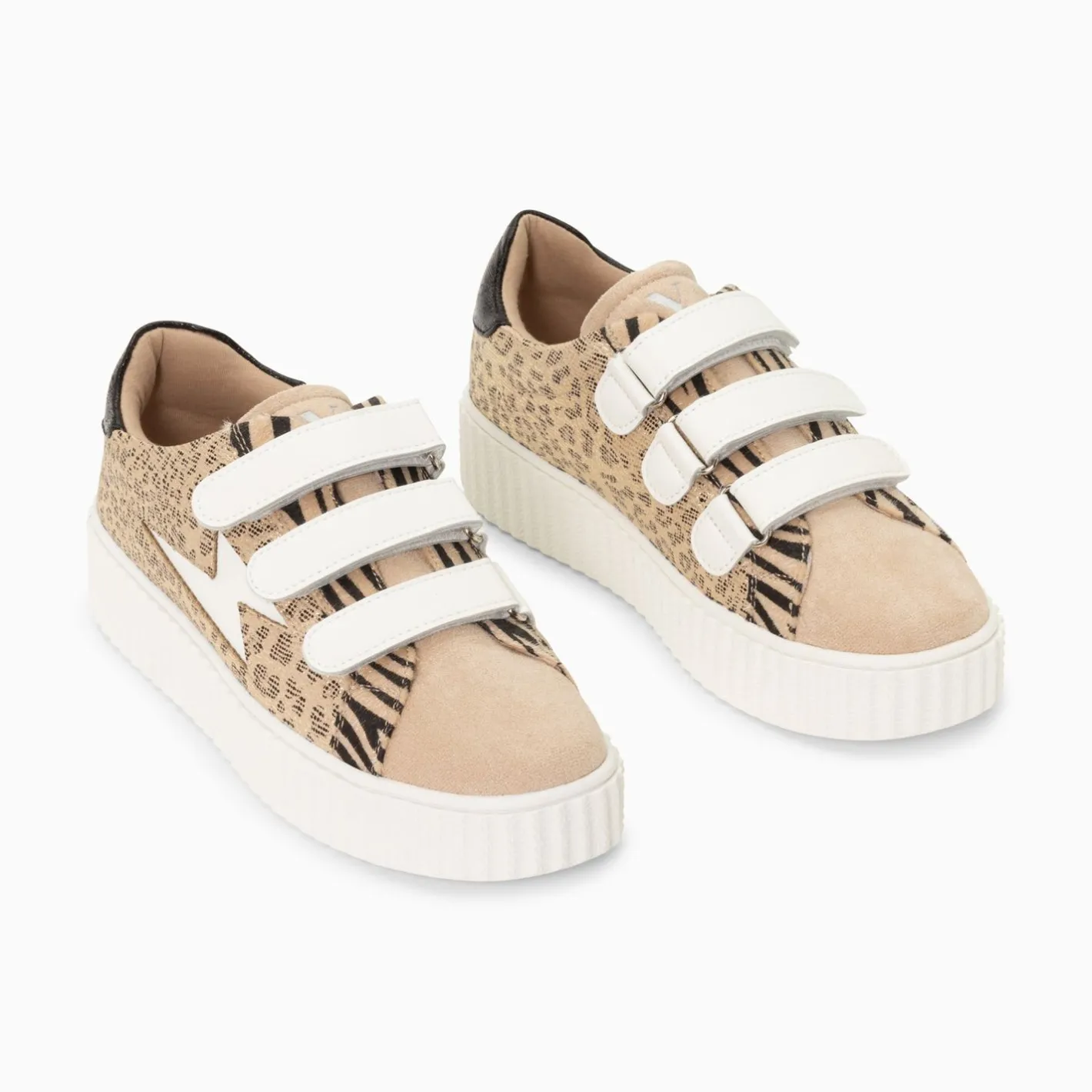 Vanessa Wu Baskets Eclair Scarlett Beiges A Imprime Leopard New
