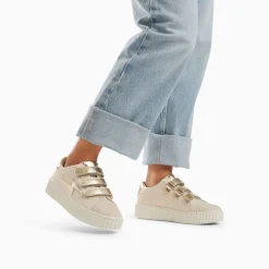 Vanessa Wu Baskets Eclair Summer Beige Et Or A Scratchs
