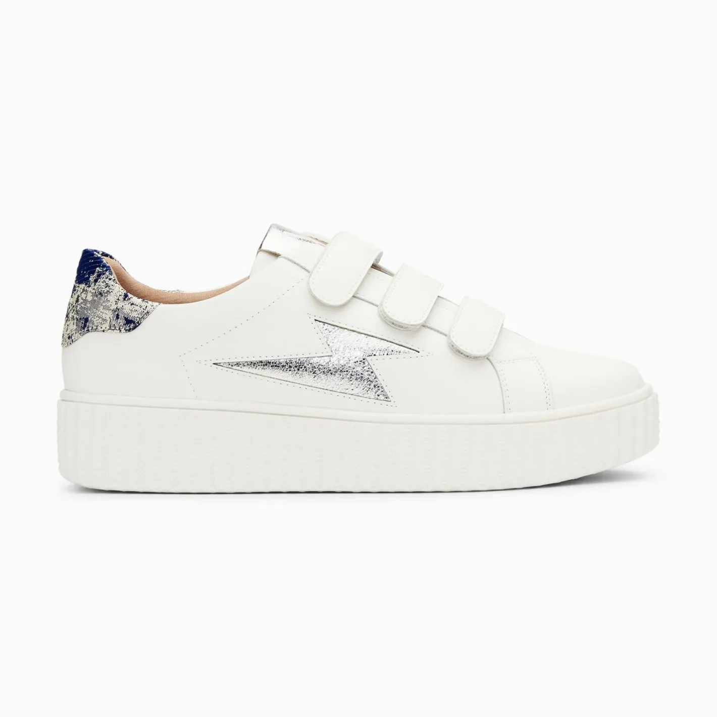 Vanessa Wu Baskets Eclair Susan Blanc Et Argent A Scratchs Hot