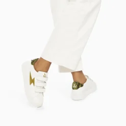 Vanessa Wu Baskets Eclair Susan Blanc Et Kaki A Scratchs