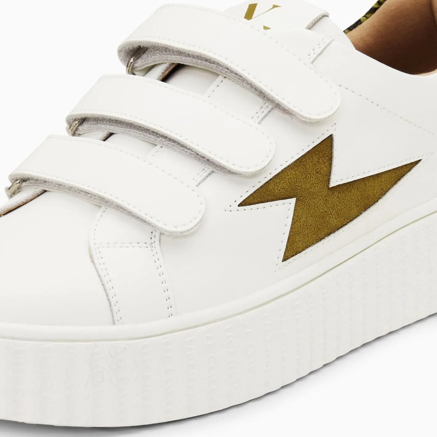 Vanessa Wu Baskets Eclair Susan Blanc Et Kaki A Scratchs