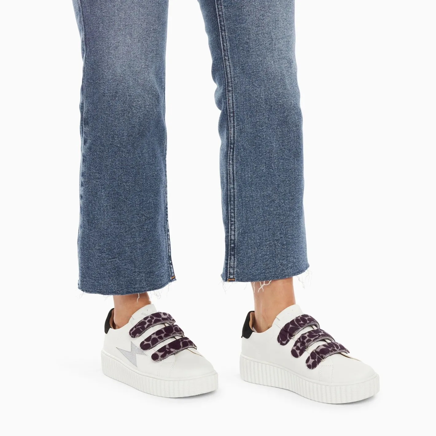 Vanessa Wu Baskets Eclair Thais Blanc Et Argent Paillete A Scratchs Best