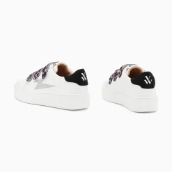 Vanessa Wu Baskets Eclair Thais Blanc Et Argent Paillete A Scratchs Best