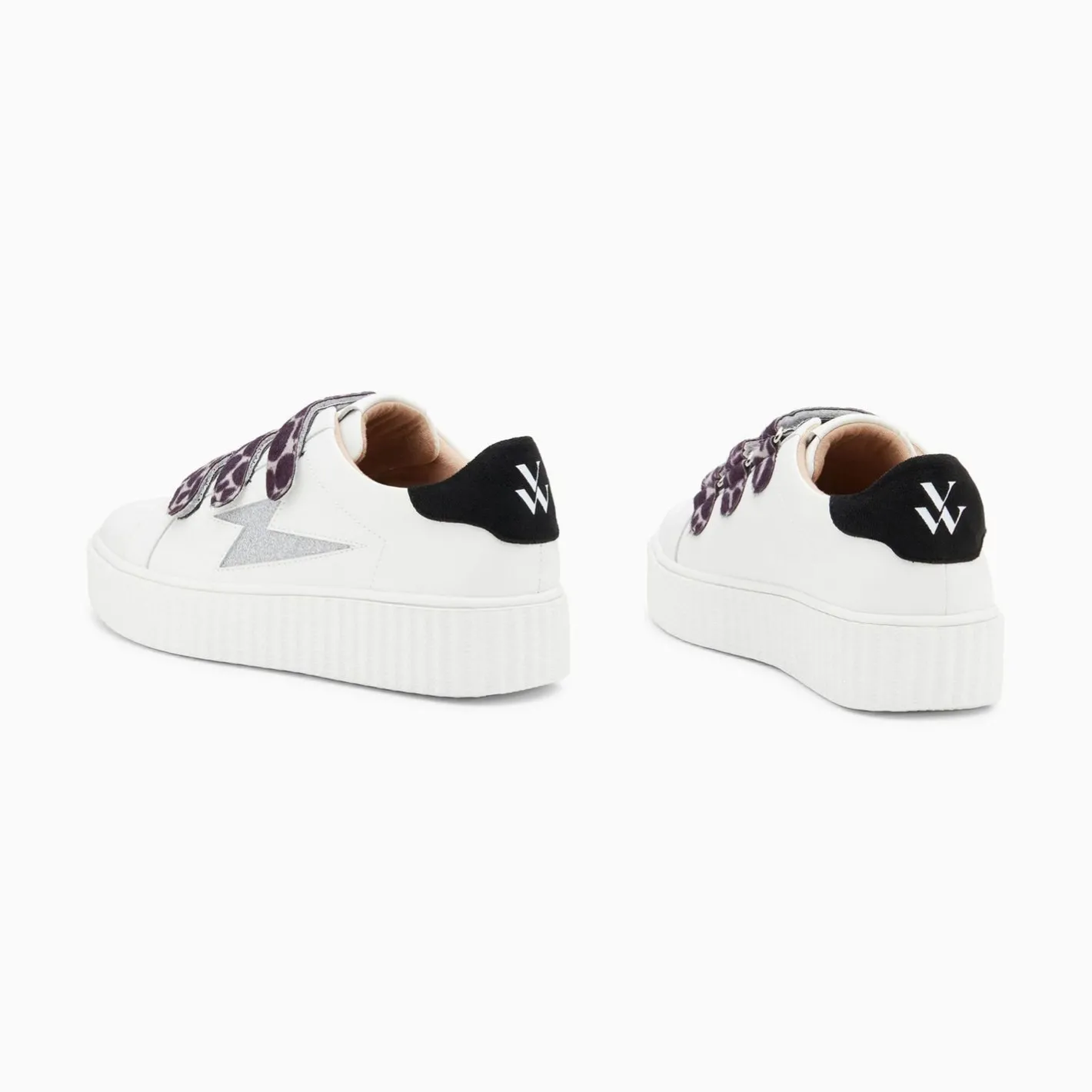 Vanessa Wu Baskets Eclair Thais Blanc Et Argent Paillete A Scratchs Best