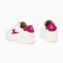 Vanessa Wu Baskets Eclair Tiff Blanc Et Magenta A Lacets Best
