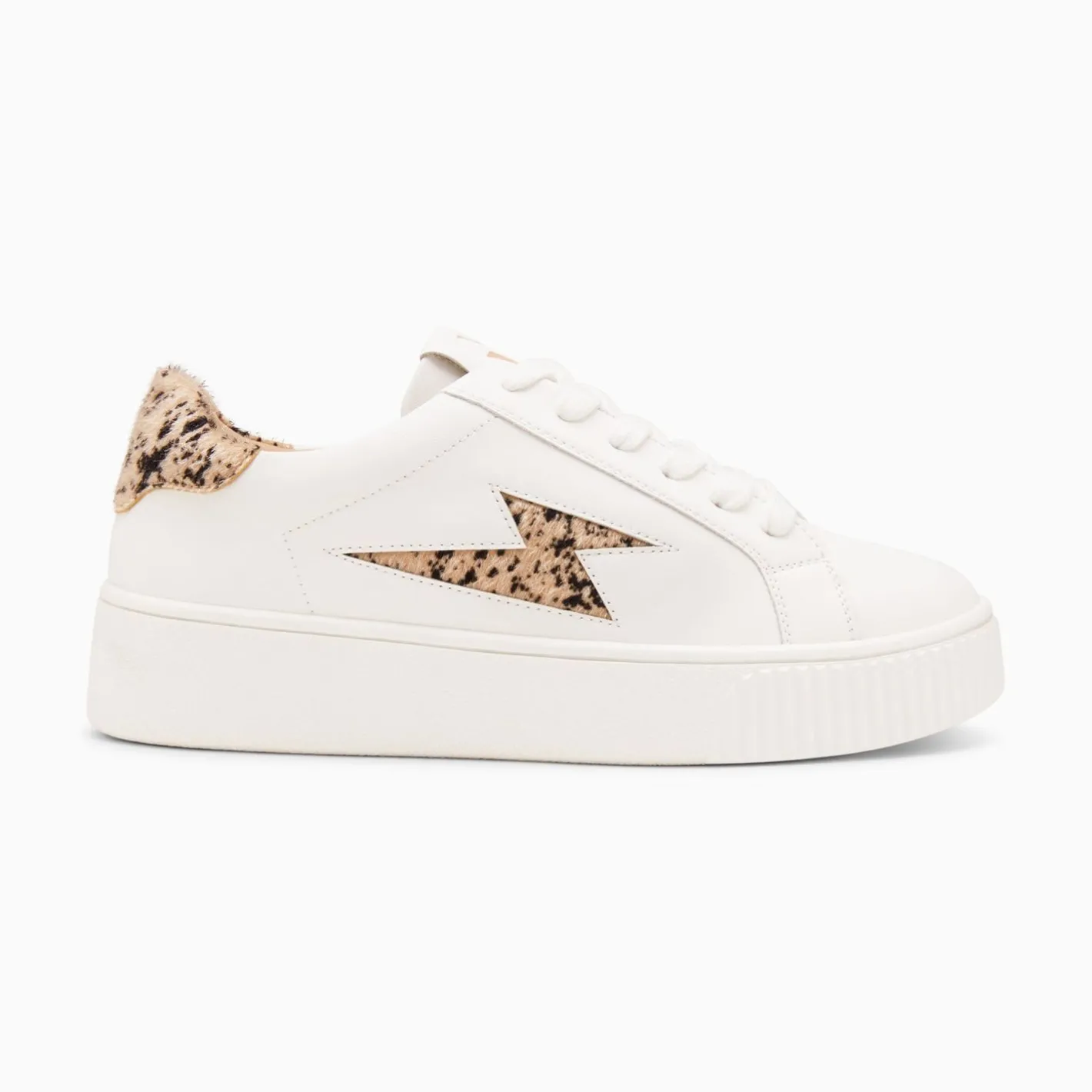Vanessa Wu Baskets Eclair Tiff Blanc Et Beige Imprime Guepard A Lacets Online